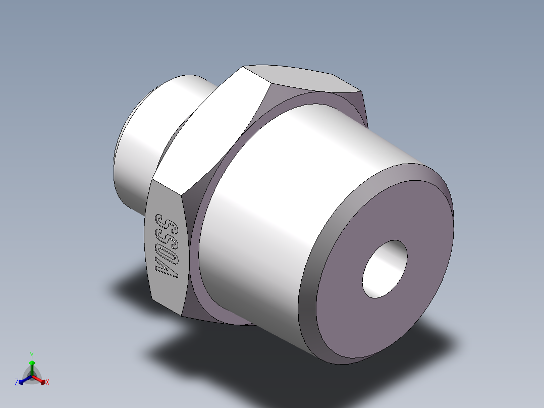 英制锥管螺纹直接头、1CT-14-08SP非标主视图