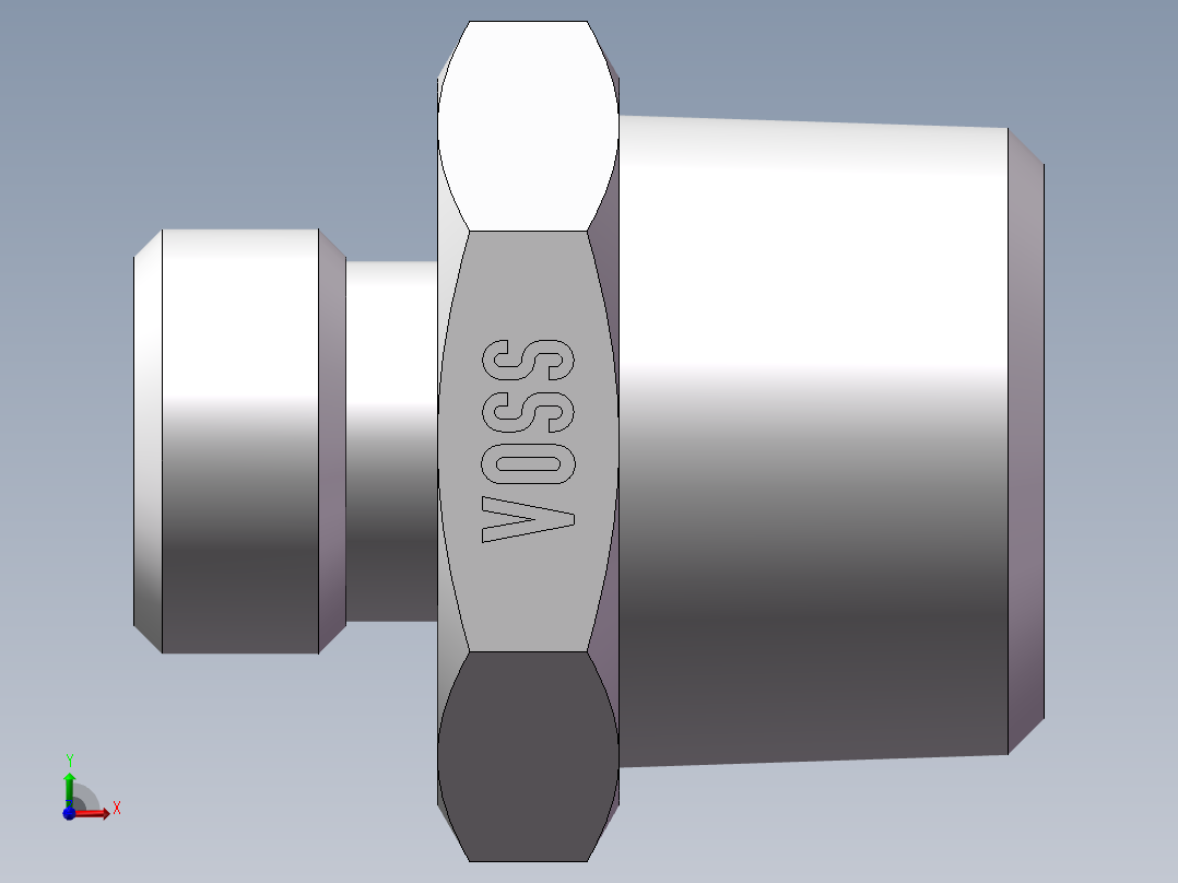 英制锥管螺纹直接头、1CT-14-08SP非标前视图