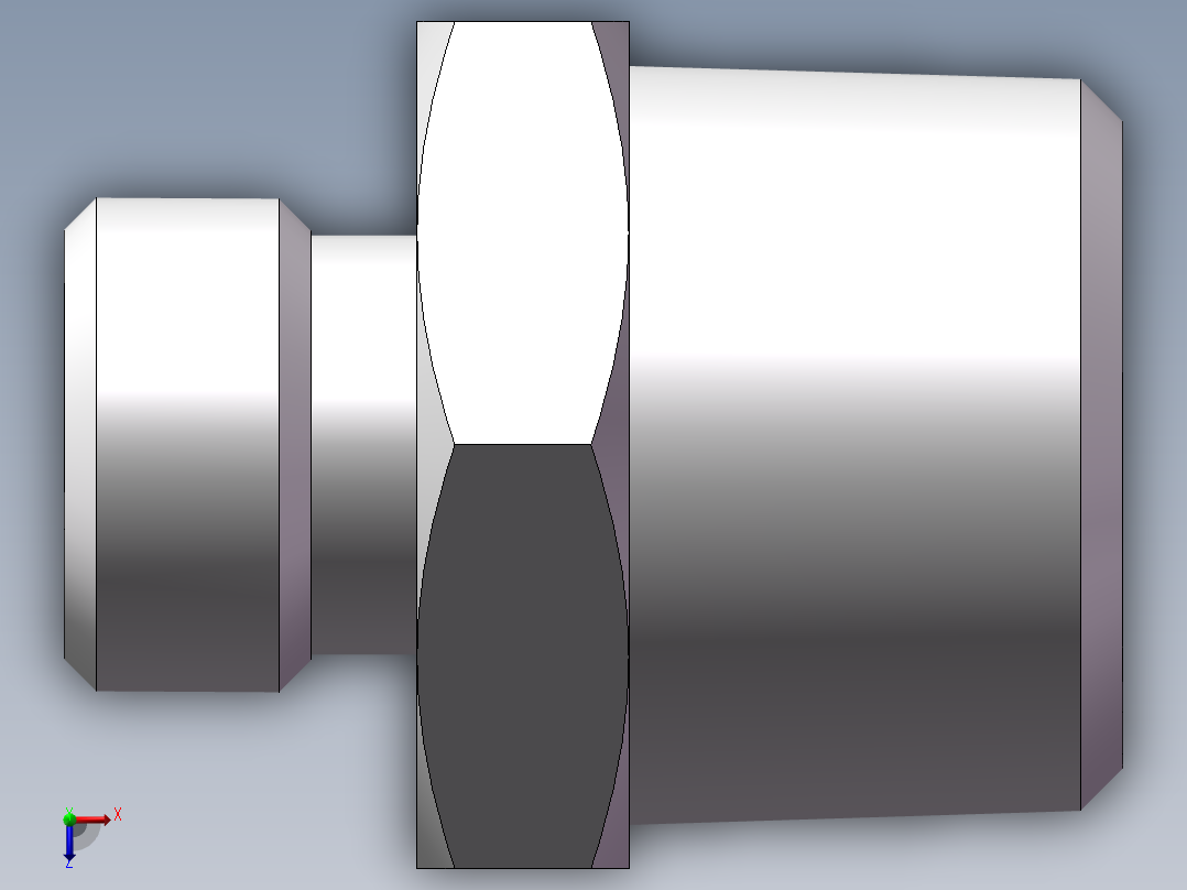英制锥管螺纹直接头、1CT-14-08SP非标俯视图