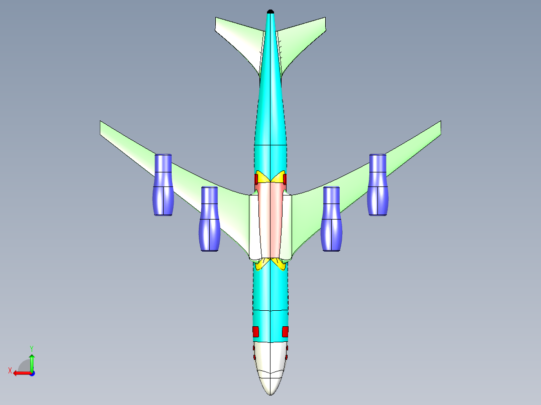 民航客机后视图