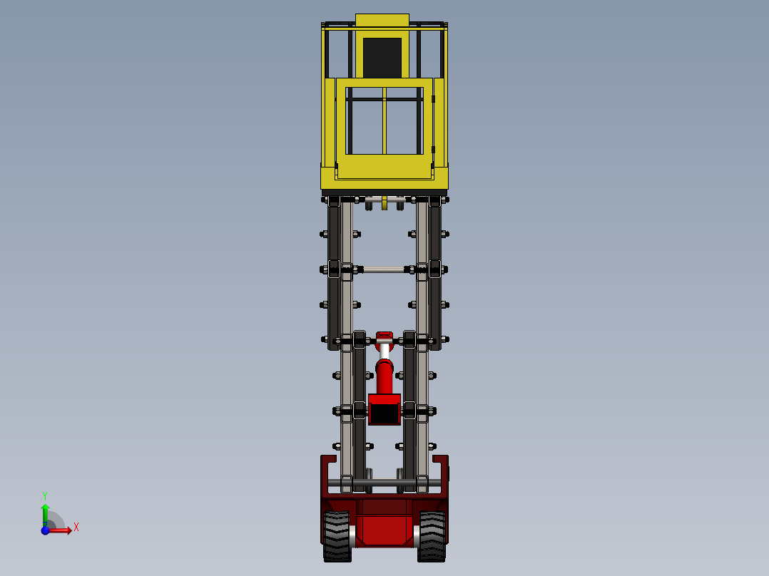 剪叉式升降机 、升降机(75)前视图