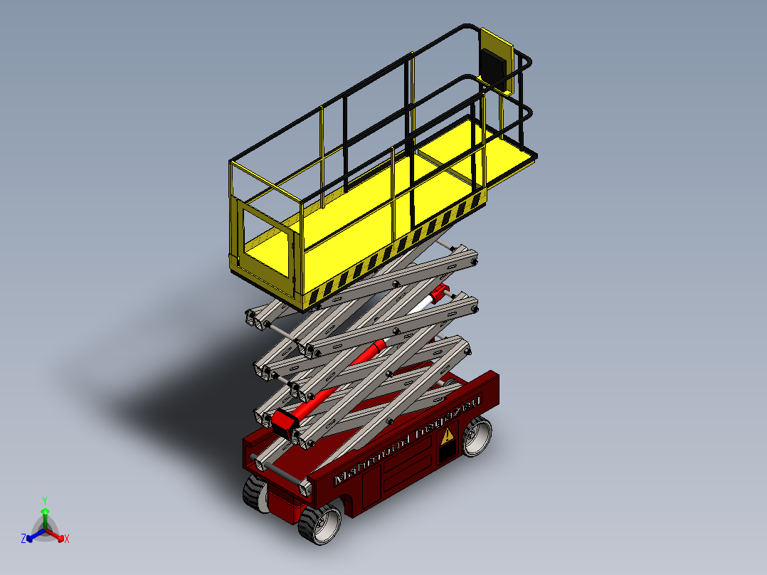 剪叉式升降机 、升降机(75)正等轴测图