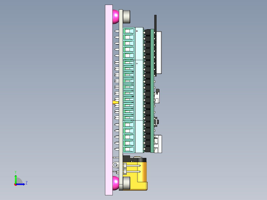 电路板、主板(130)左视图