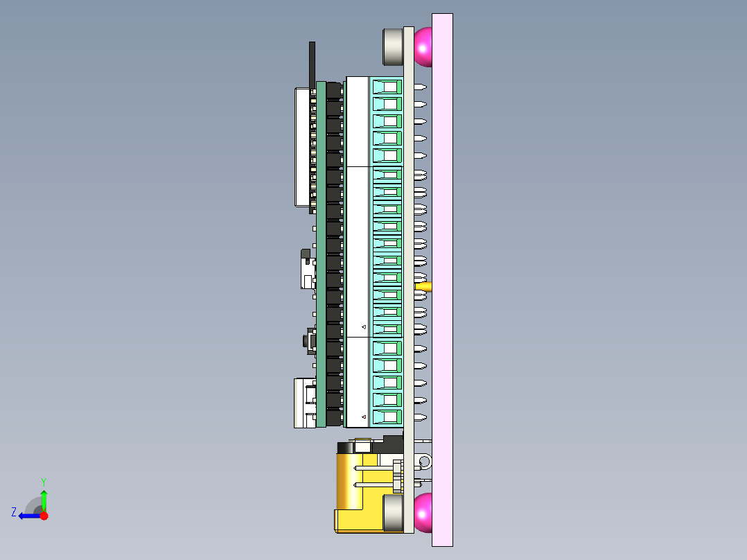 电路板、主板(130)右视图