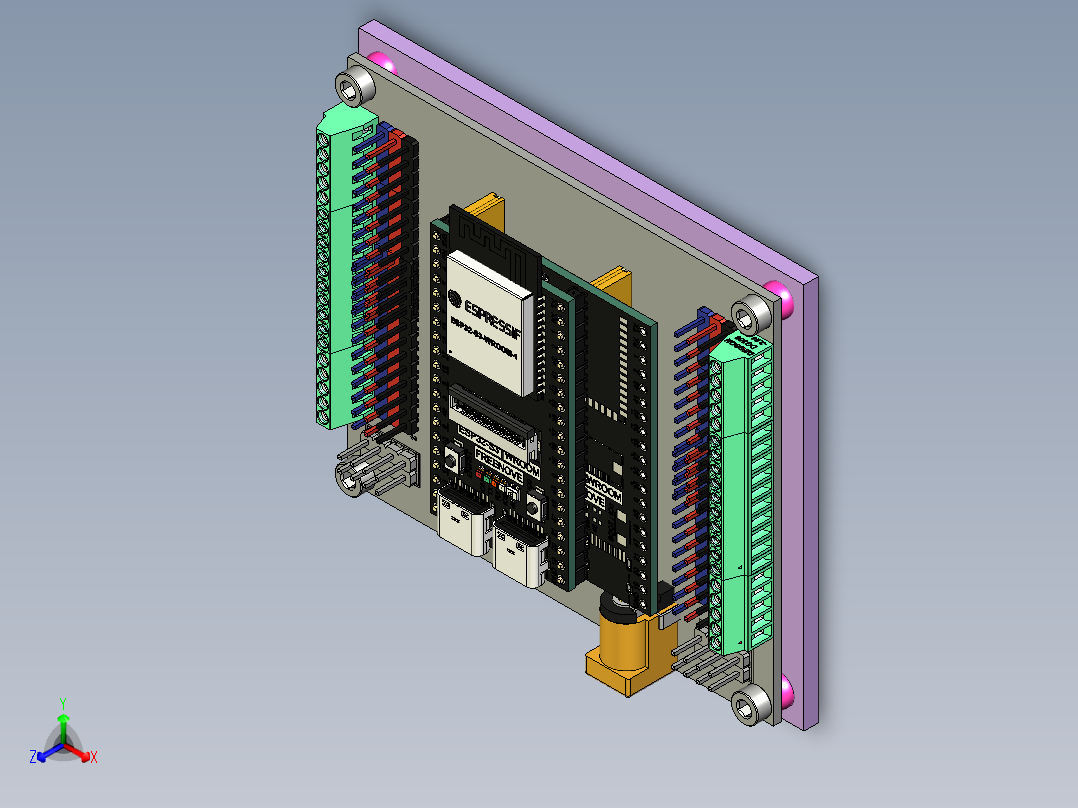 电路板、主板(130)正等轴测图