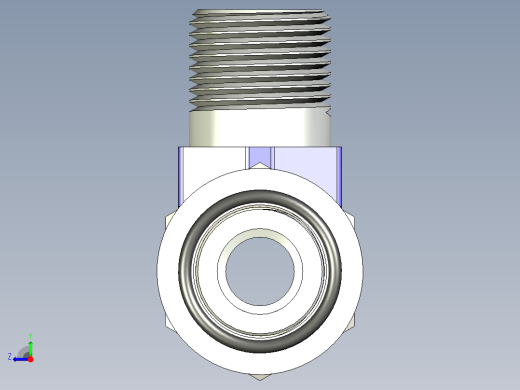 B3004541-液压三通 3_8_-19 GAS 带锁紧螺母右视缩略图