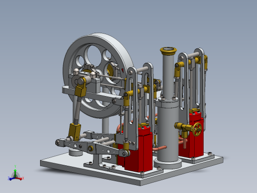 蒸汽机a-model-of-a-2-cylinder-double-sided-模型格式为 sw