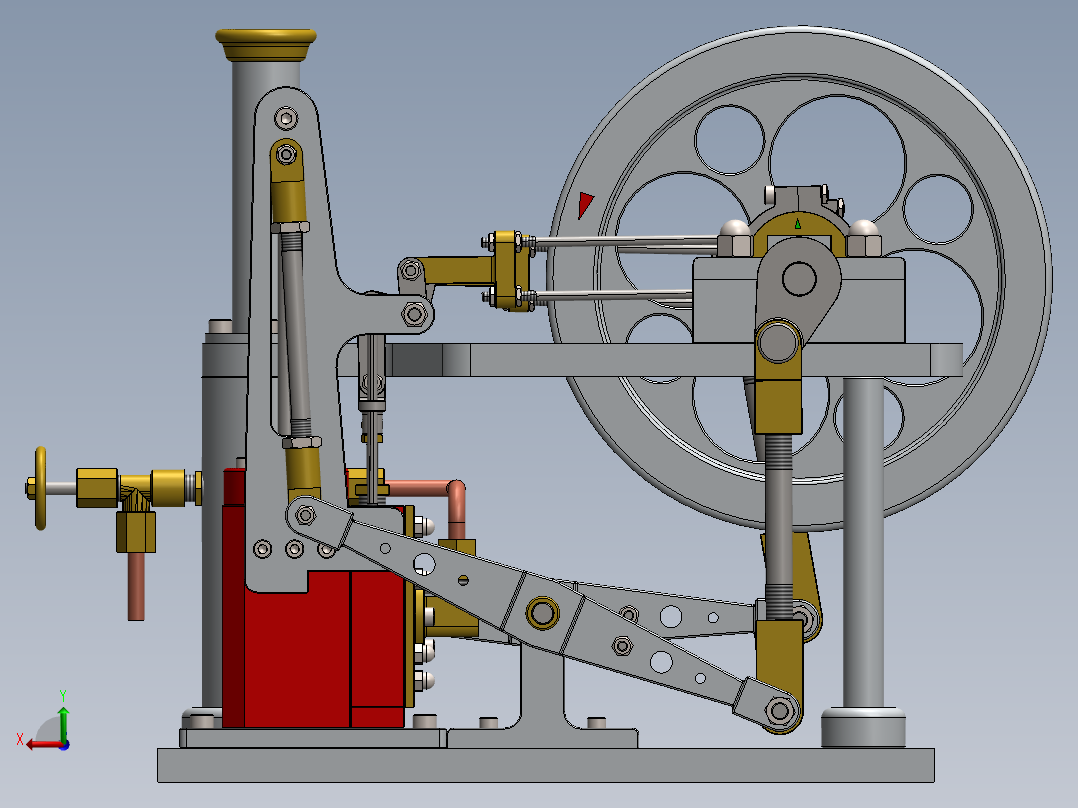 蒸汽机a-model-of-a-2-cylinder-double-sided-模型格式为 sw后视图