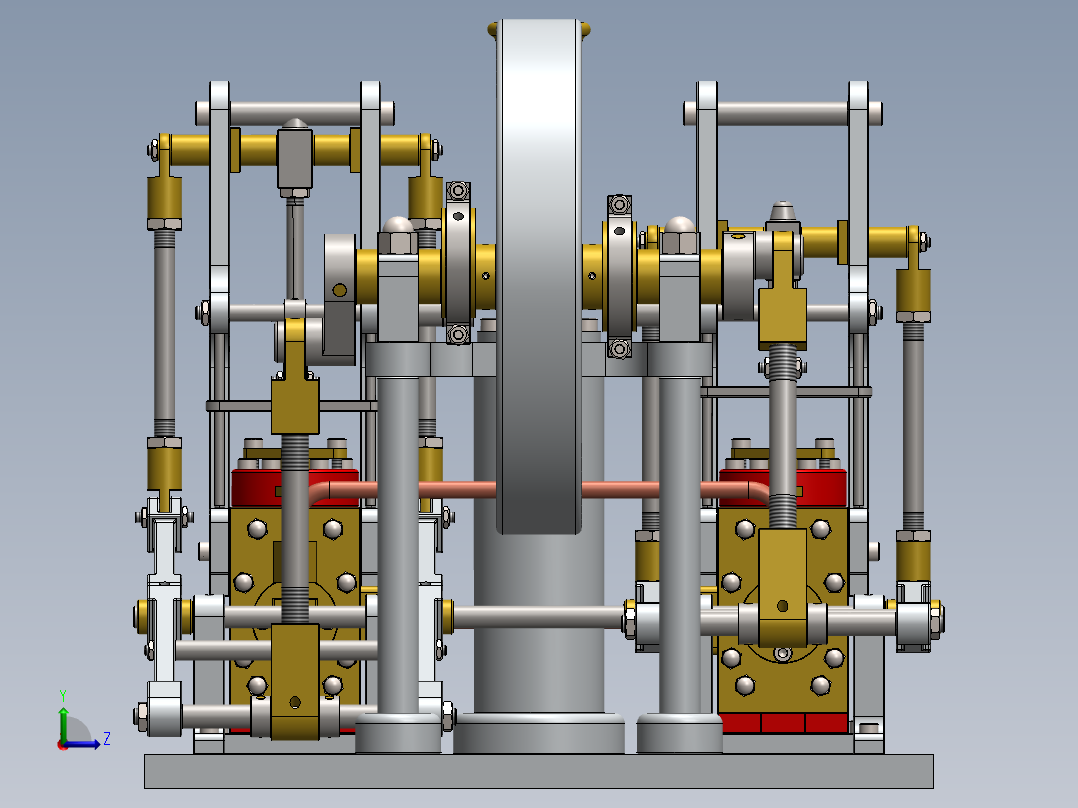 蒸汽机a-model-of-a-2-cylinder-double-sided-模型格式为 sw左视图