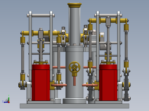 蒸汽机a-model-of-a-2-cylinder-double-sided-模型格式为 sw右视缩略图