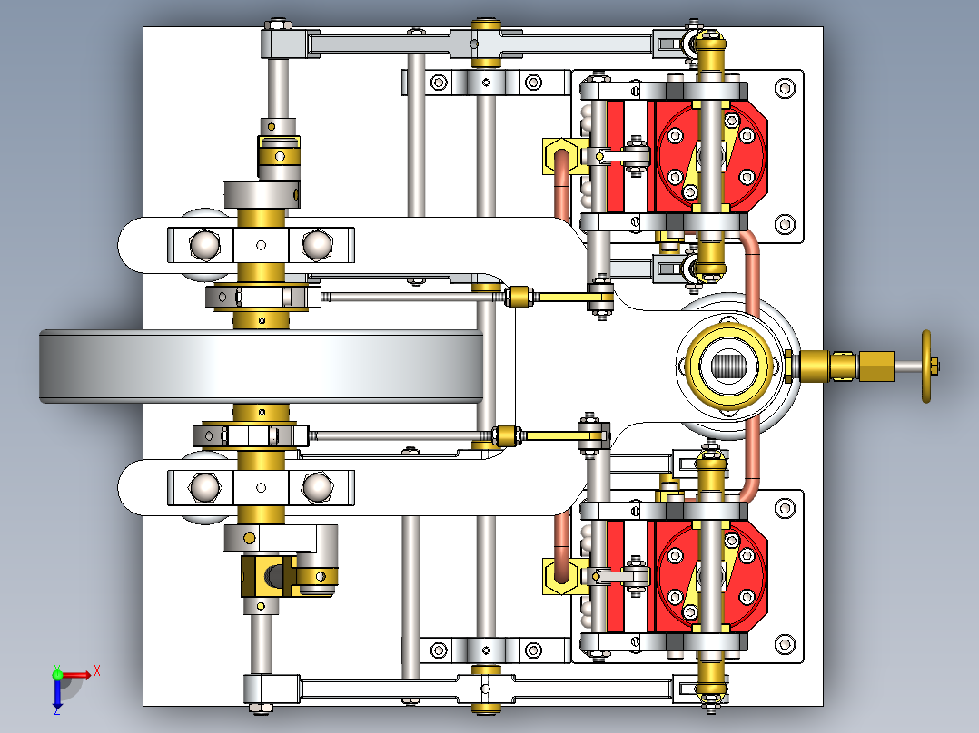 蒸汽机a-model-of-a-2-cylinder-double-sided-模型格式为 sw俯视图