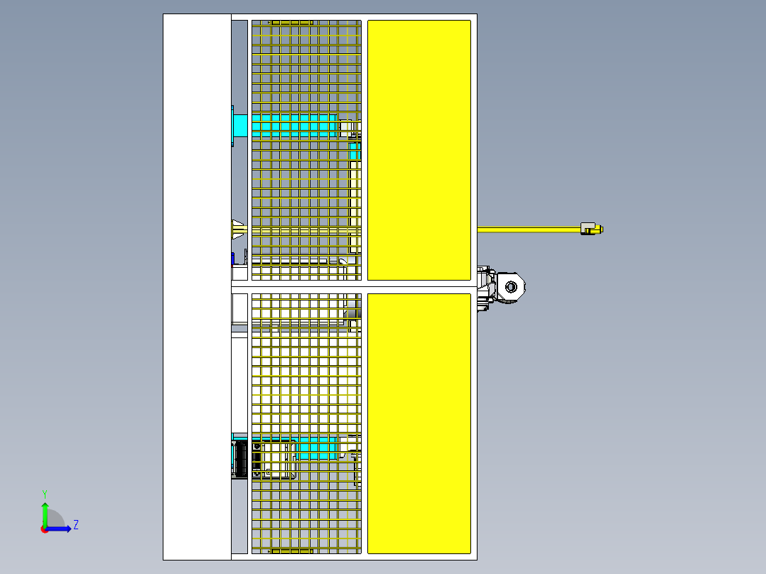 探矿机械机架体机器人焊接工作站左视图
