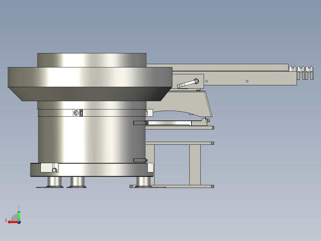 下绝缘块振动盘装配体后视图