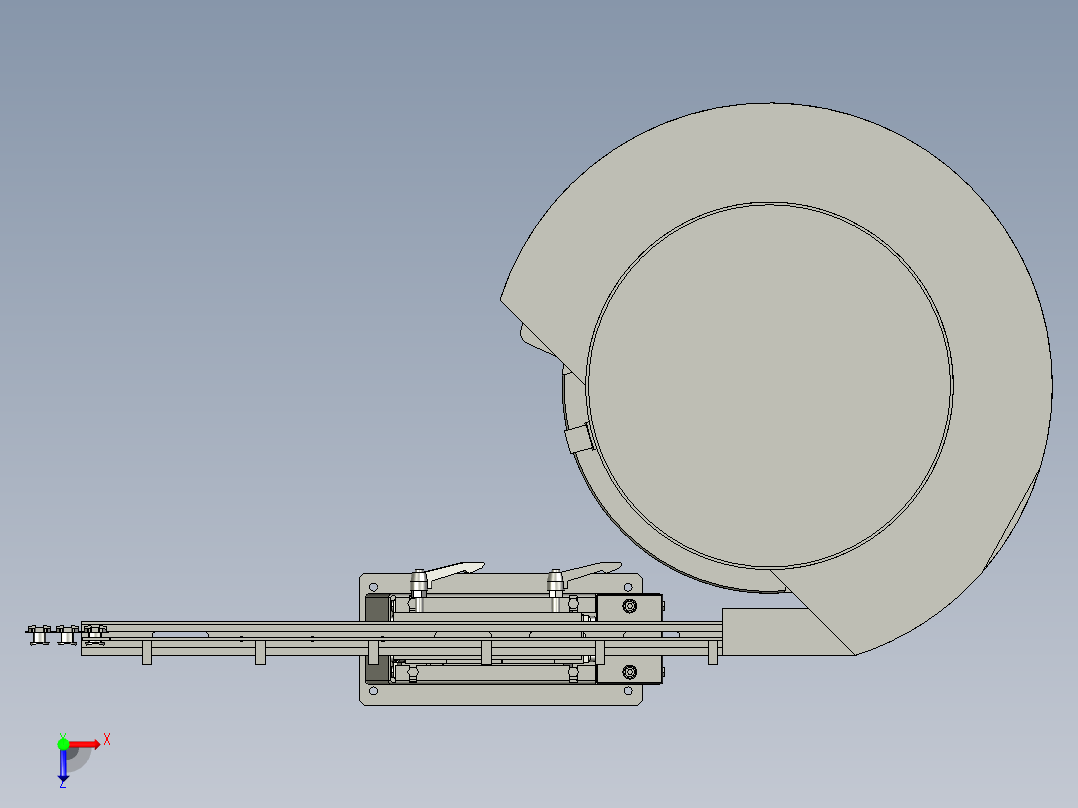 下绝缘块振动盘装配体俯视图