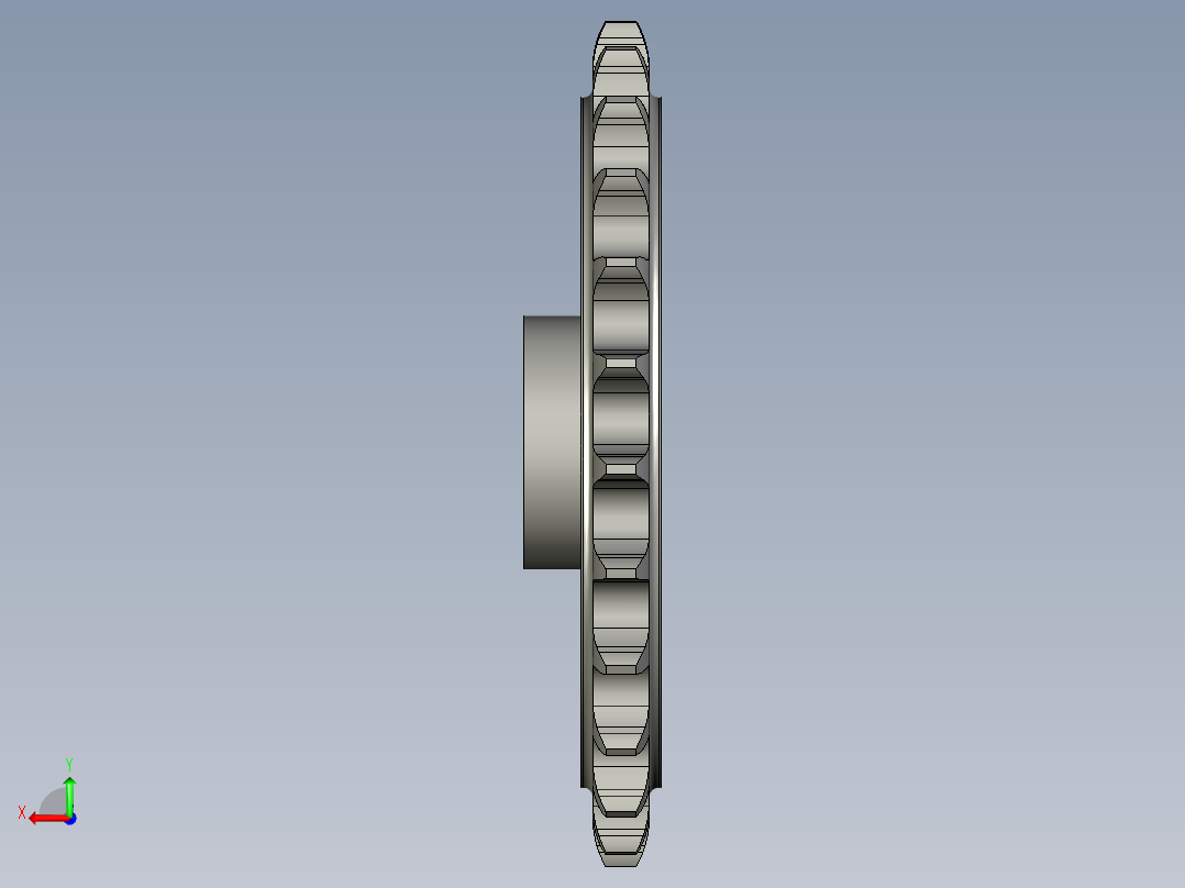 单排链轮10A-251后视图