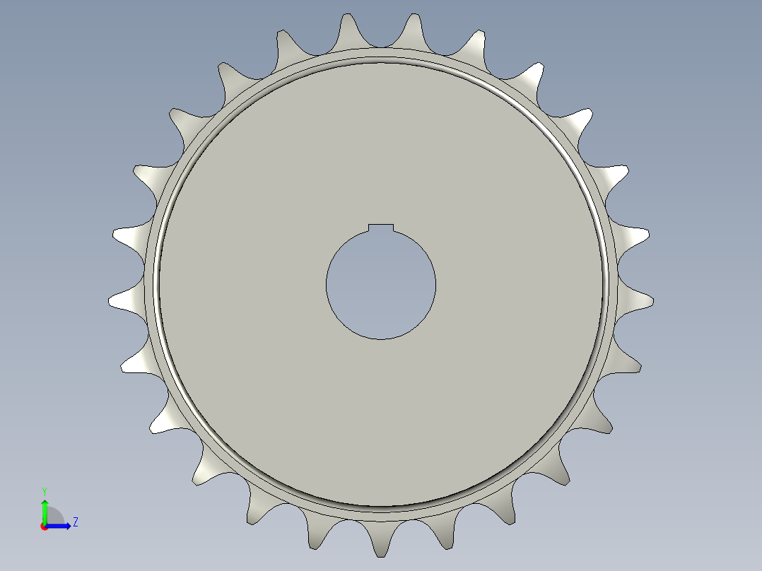 单排链轮10A-251左视图