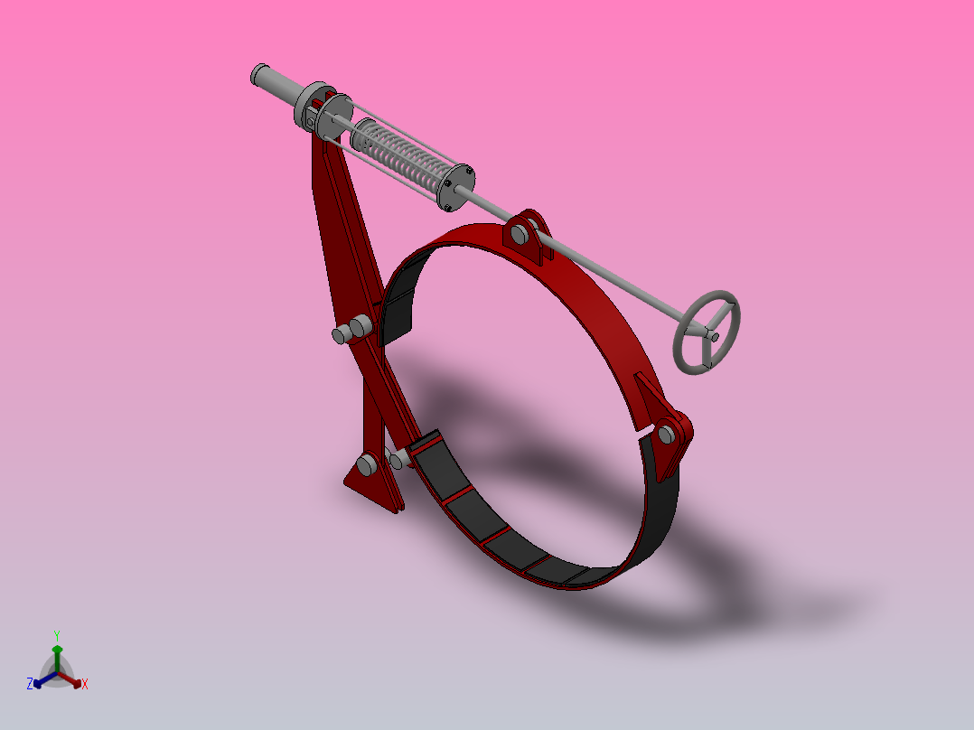 BB-SHW系列带式制动器_BB1500-400SHW正等轴测图