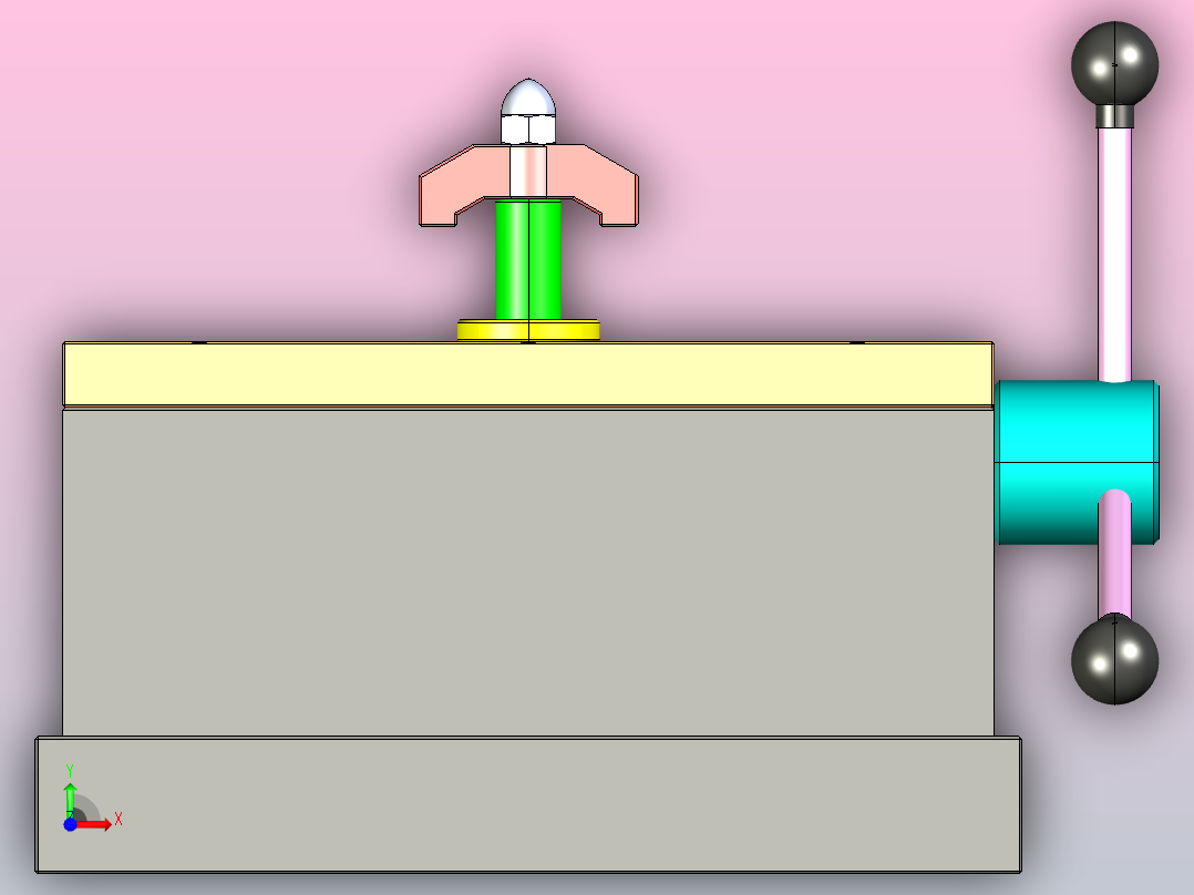 夹具-267 内平衡下拉式夹紧器前视图