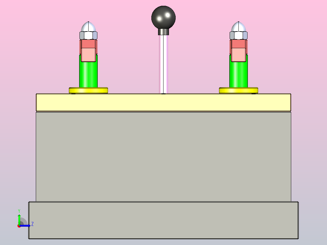 夹具-267 内平衡下拉式夹紧器左视图
