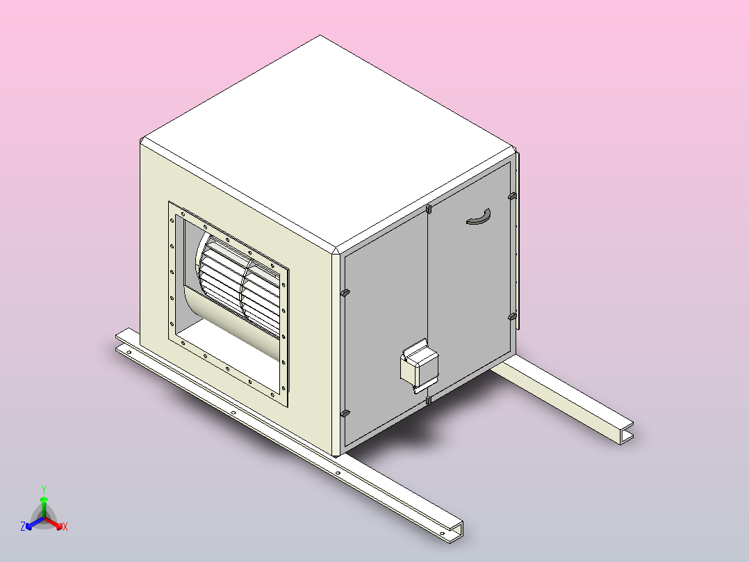 SAB-HTFC离心通风机(外置式）[HTFC(外置式)-16]主视图