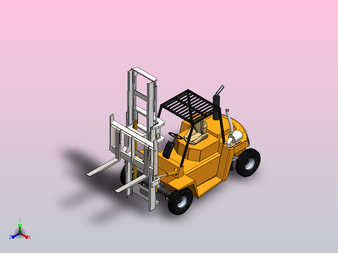 43 叉车 SW正等轴测图