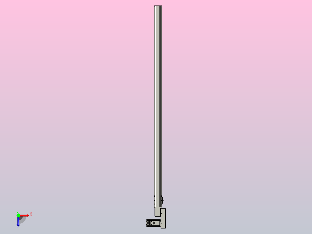 皮带直线轴半封闭可选导轨TPA-HNB-65S-90-L1500-MR-C-P10-N3俯视图