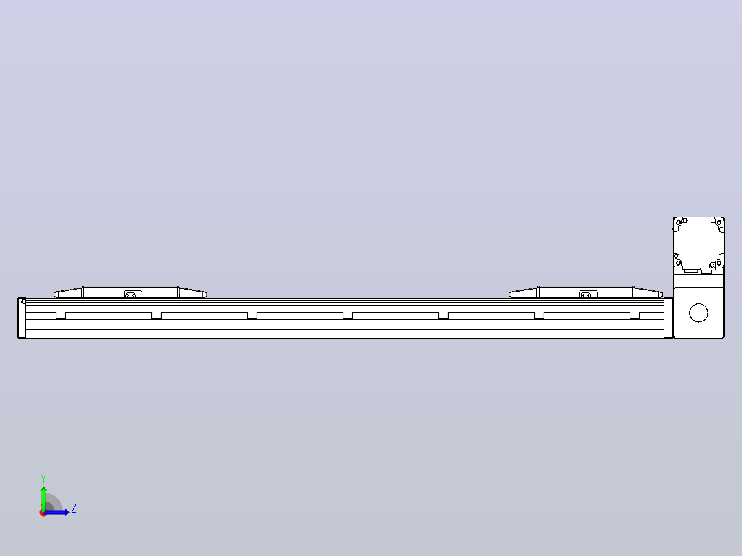 皮带直线轴双滑块型TPA-GCBS-150-P80-L225-RU-M75-N3左视图