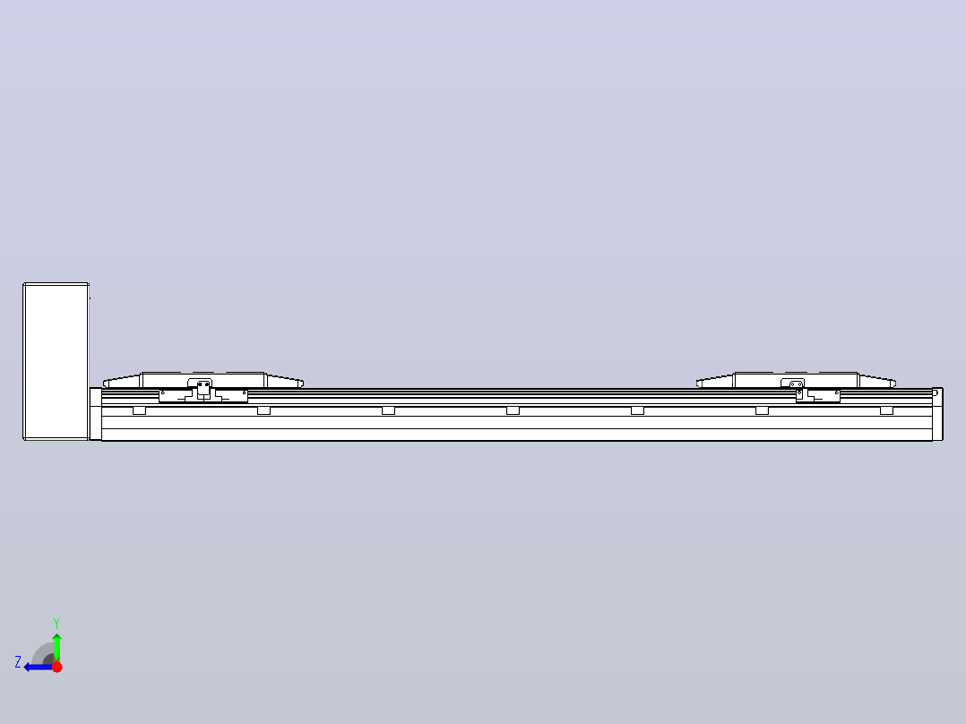 皮带直线轴双滑块型TPA-GCBS-150-P80-L225-RU-M75-N3右视图