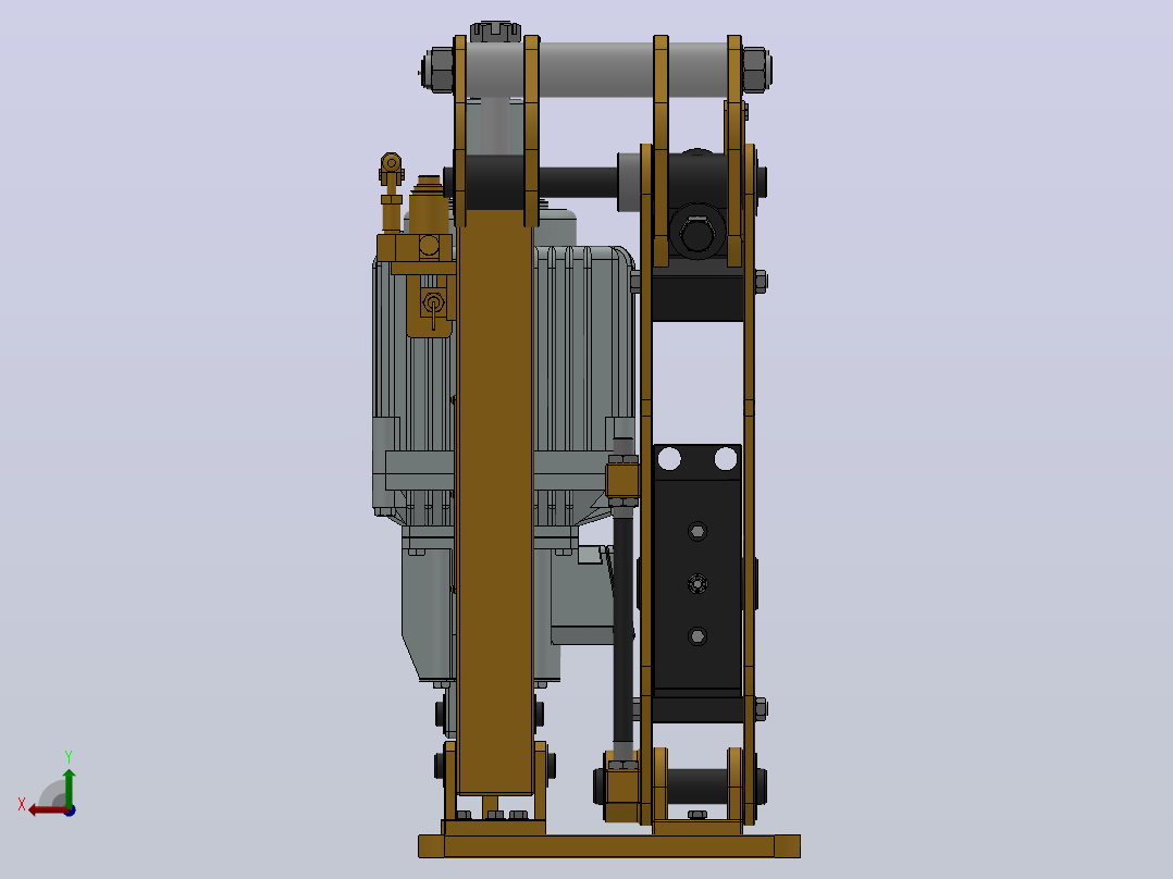 YP32系列电力液压盘式制动器YP32-3000-1000×30-ⅠB-CL.RL.WL.HL后视图