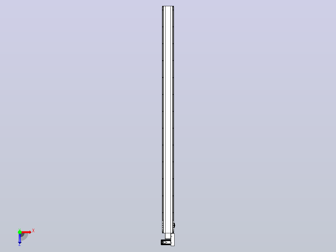 皮带直线轴半封闭可选导轨TPA-HNB-140D-120-L2450-MR-C-P40-N3俯视图