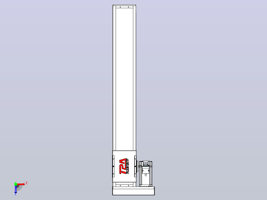滚珠丝杠直线轴带导轨全封闭TPA-HCR-110D-1610C-L650-MR-C-P40-N3俯视图