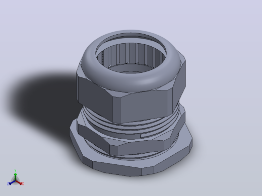 电气柜用电缆压盖M63正等轴测缩略图