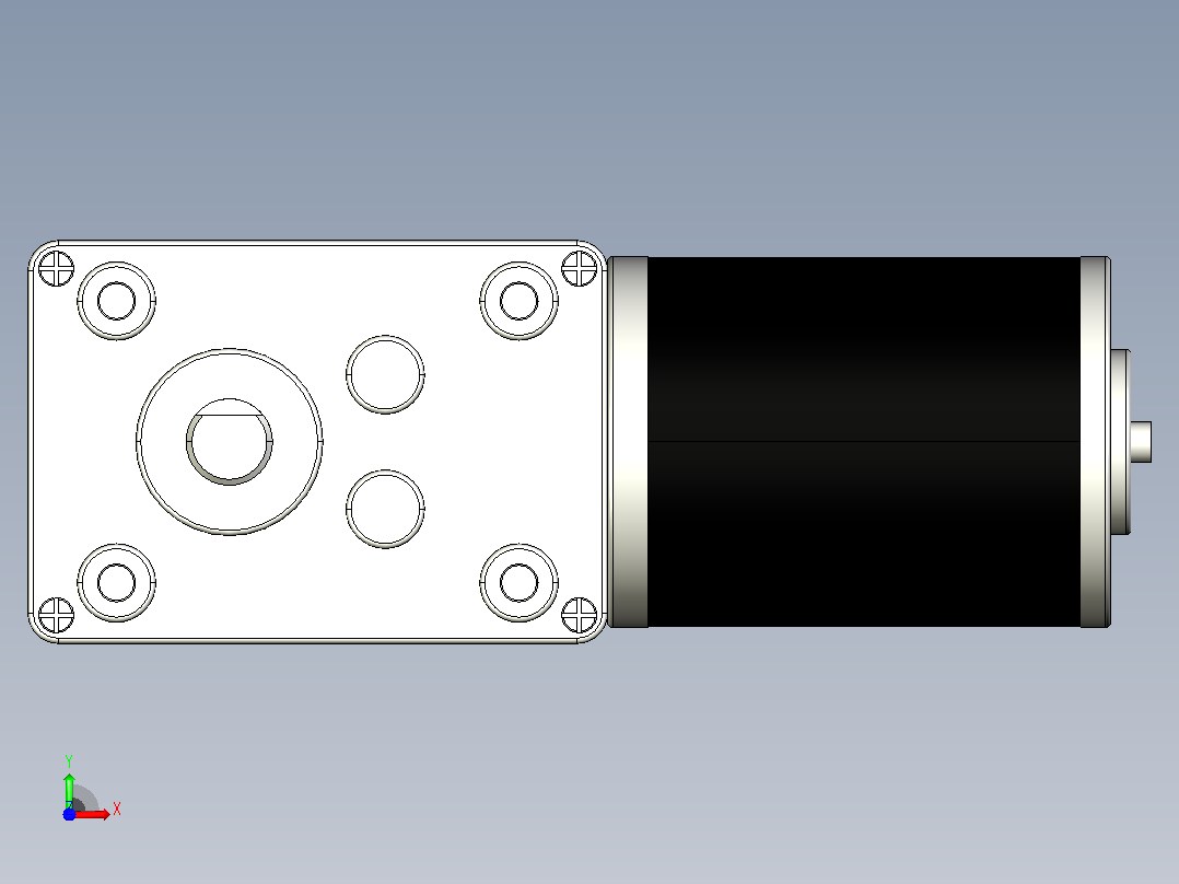 5840-3650双轴微型减速电机[5840-3650-31K]前视图