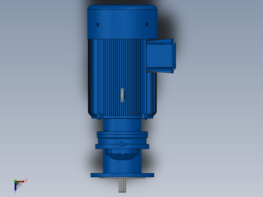 RXF77法兰轴伸式安装斜齿轮减速机RX77-Y7.5-4P-132M-M1-0°-Φ250俯视缩略图