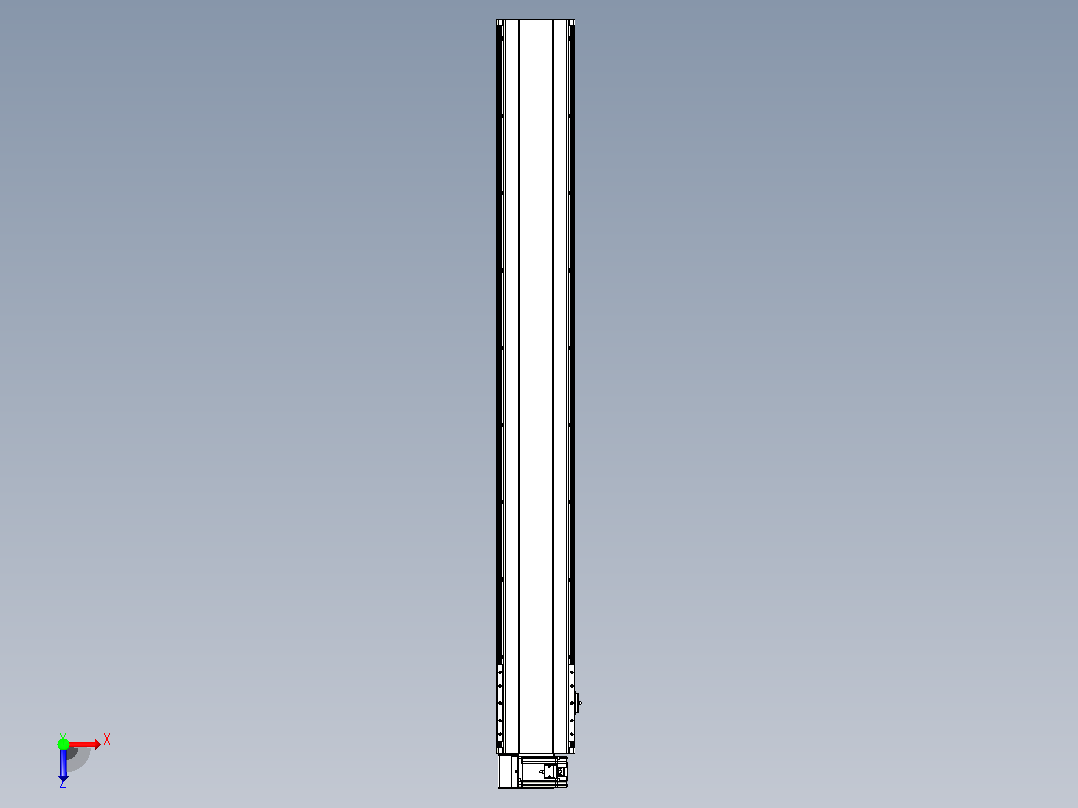 皮带直线轴半封闭可选导轨TPA-HNB-202D-140-L1550-LU-C-P75-N3俯视图