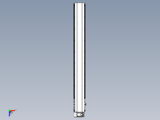 皮带直线轴半封闭可选导轨TPA-HNB-202D-140-L1550-LU-C-P75-N3俯视缩略图