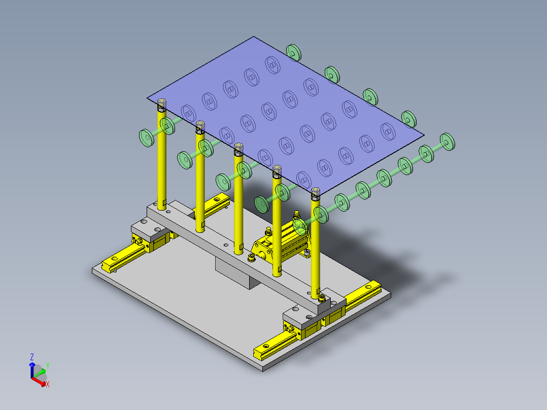 钢珠滚轮支承位置可调机构