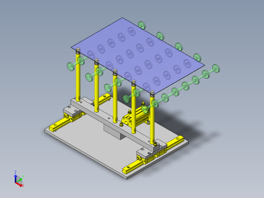 钢珠滚轮支承位置可调机构