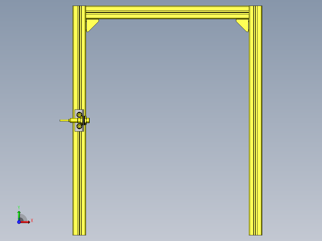 门帘式检测盖板前视图