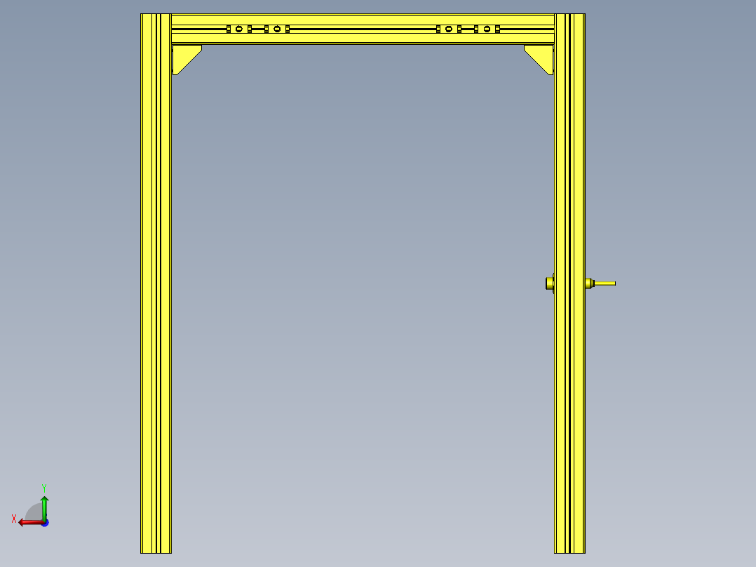 门帘式检测盖板后视图