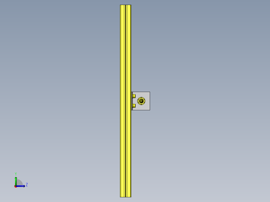 门帘式检测盖板左视图
