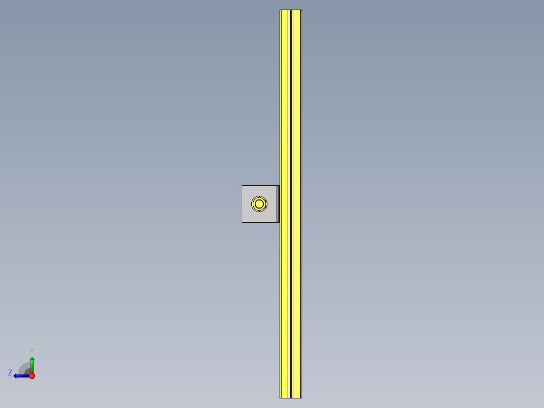 门帘式检测盖板右视图
