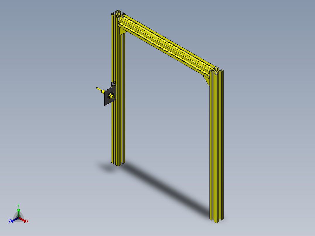 门帘式检测盖板正等轴测图