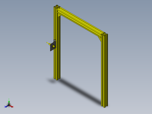 门帘式检测盖板正等轴测缩略图