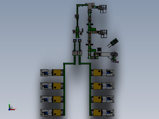 非标自动化塑料件产线sw18前视缩略图