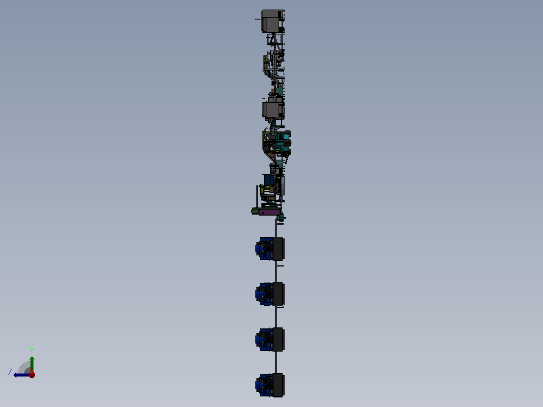 非标自动化塑料件产线sw18右视图