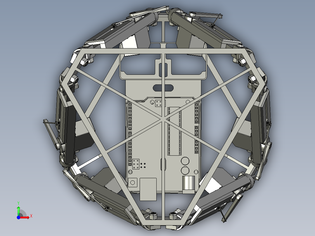 6自由度测试平台设计前视图