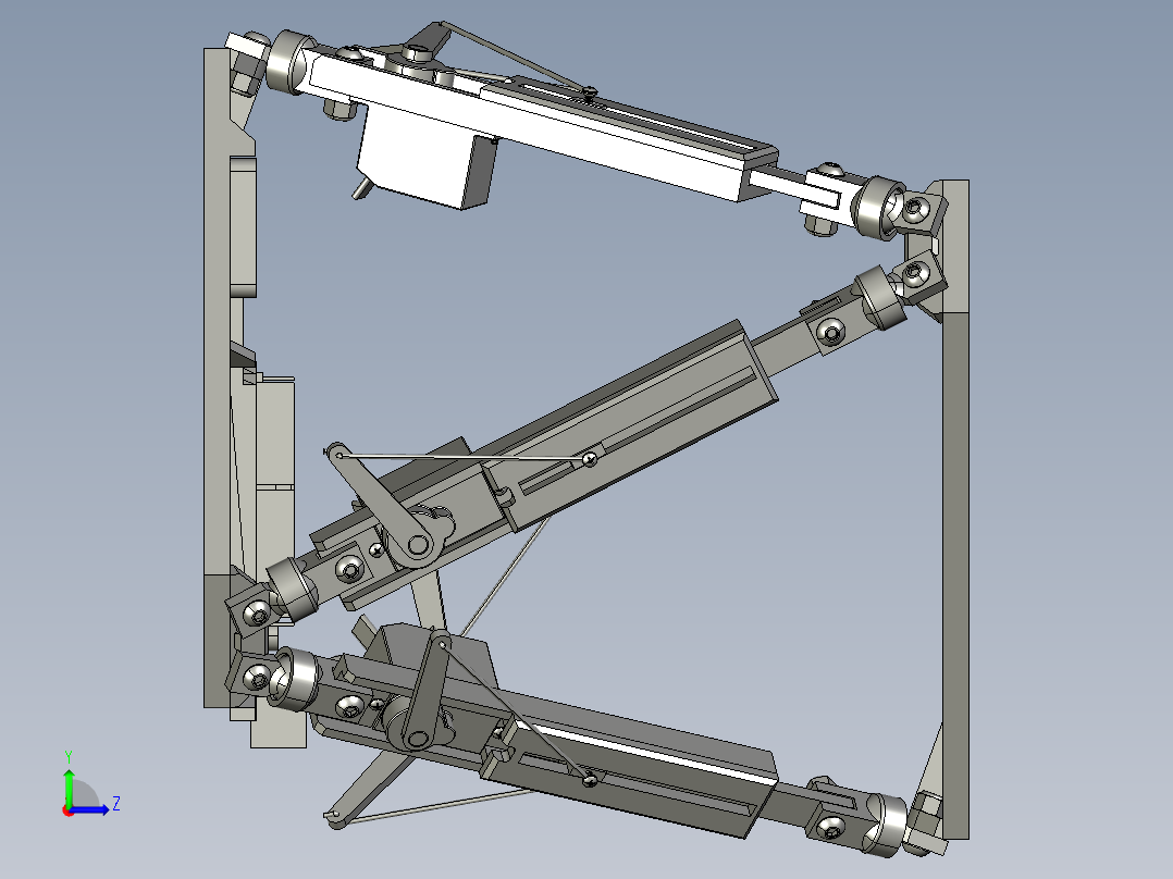 6自由度测试平台设计左视图
