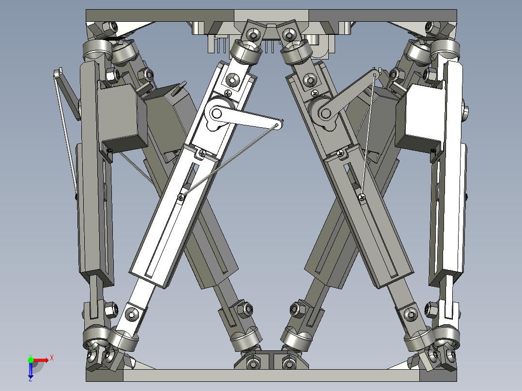 6自由度测试平台设计俯视图