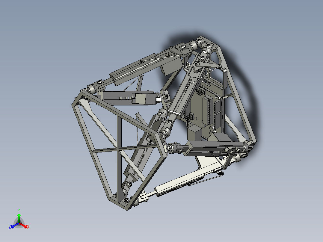 6自由度测试平台设计正等轴测图